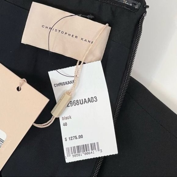 CHRISTOPHER KANE Off-Shoulder Ruffle BLACK Mini Dress - Picture 11 of 16